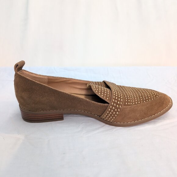 Crown Vintage Tan Suede Studded Loafers, Size 9 - Picture 6 of 10
